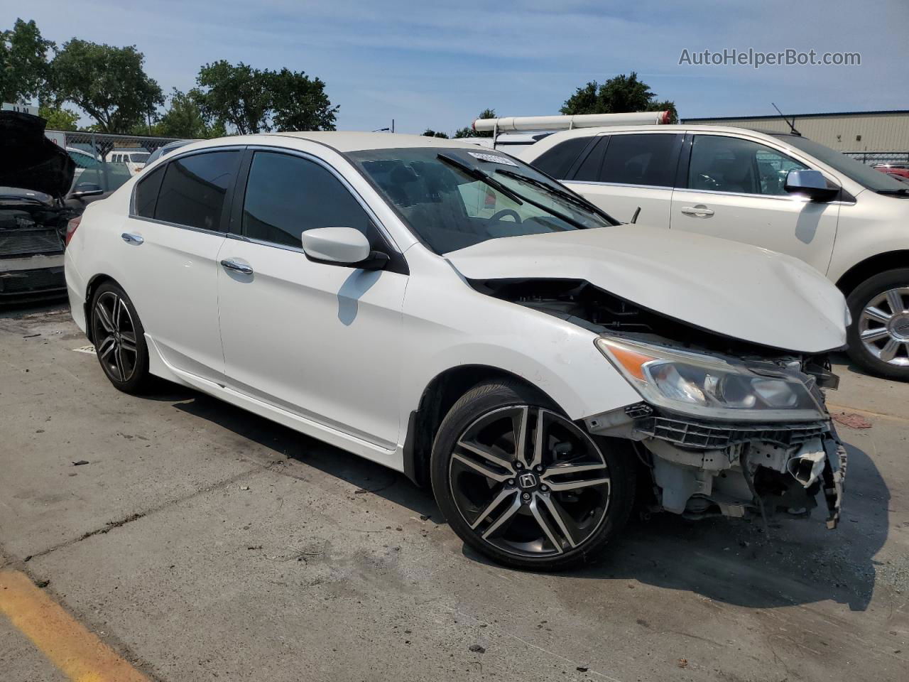 2017 Honda Accord Sport White vin: 1HGCR2F59HA195220