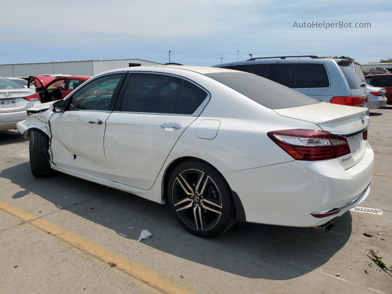 2017 Honda Accord Sport White vin: 1HGCR2F59HA195220