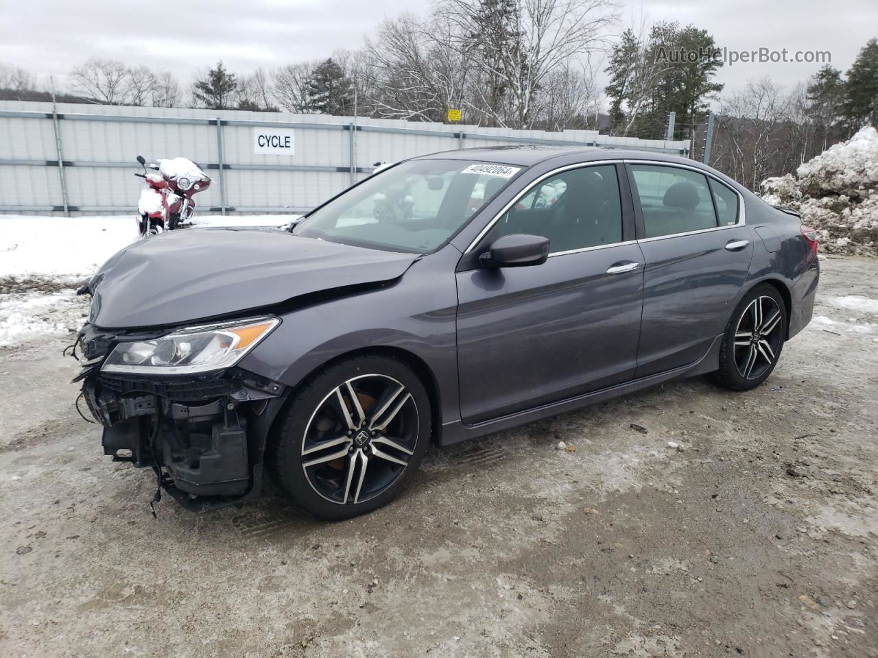 2017 Honda Accord Sport Gray vin: 1HGCR2F59HA248398