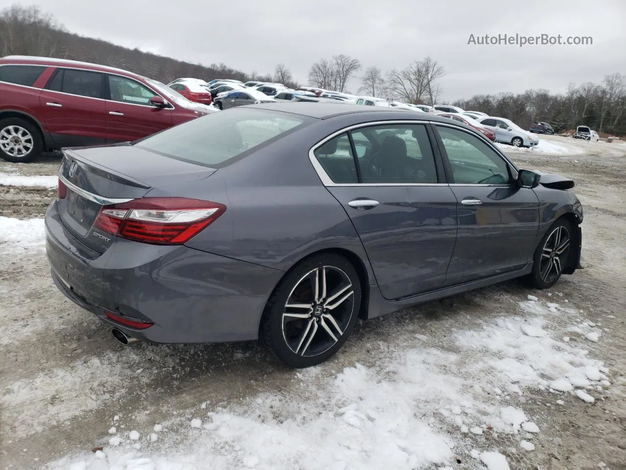 2017 Honda Accord Sport Серый vin: 1HGCR2F59HA248398