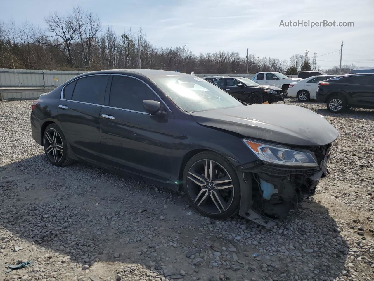 2017 Honda Accord Sport Черный vin: 1HGCR2F59HA253875