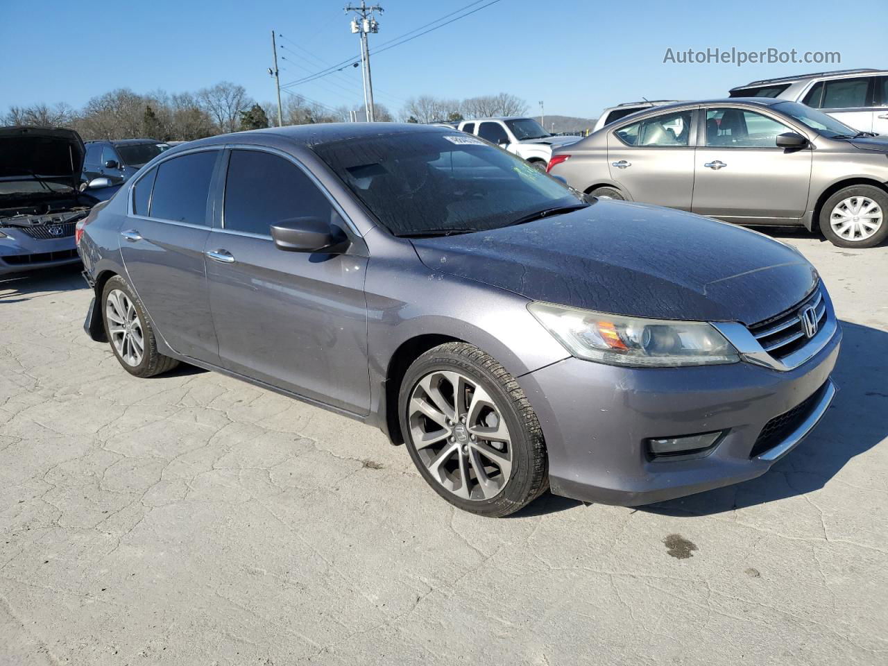 2014 Honda Accord Sport Silver vin: 1HGCR2F5XEA062140