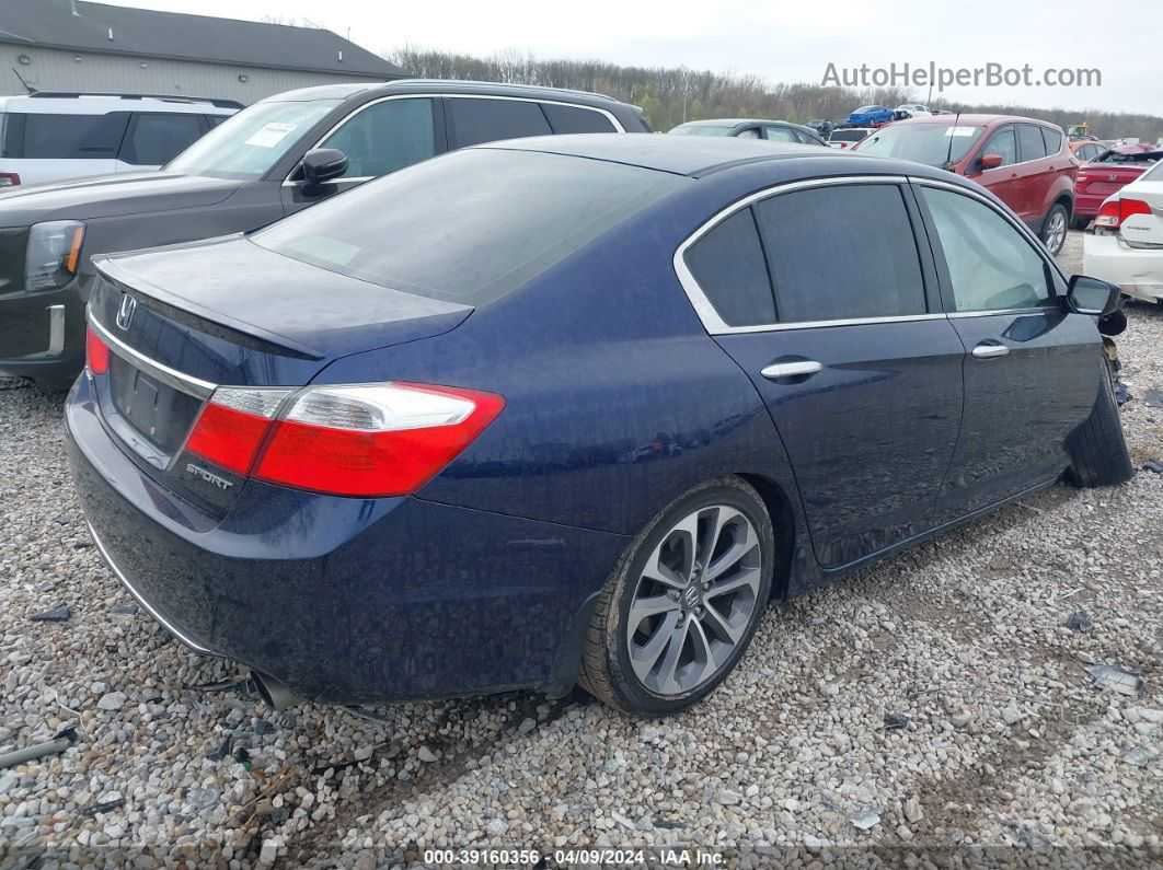 2014 Honda Accord Sport Blue vin: 1HGCR2F5XEA073347