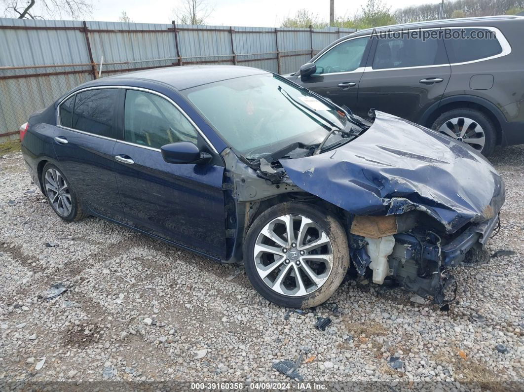 2014 Honda Accord Sport Blue vin: 1HGCR2F5XEA073347