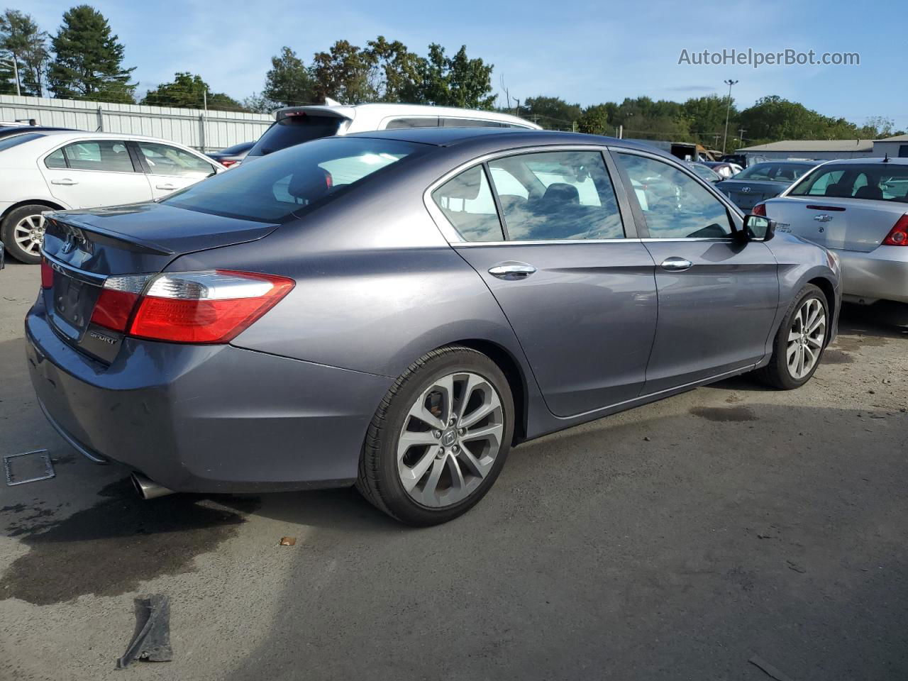 2014 Honda Accord Sport Серый vin: 1HGCR2F5XEA090519