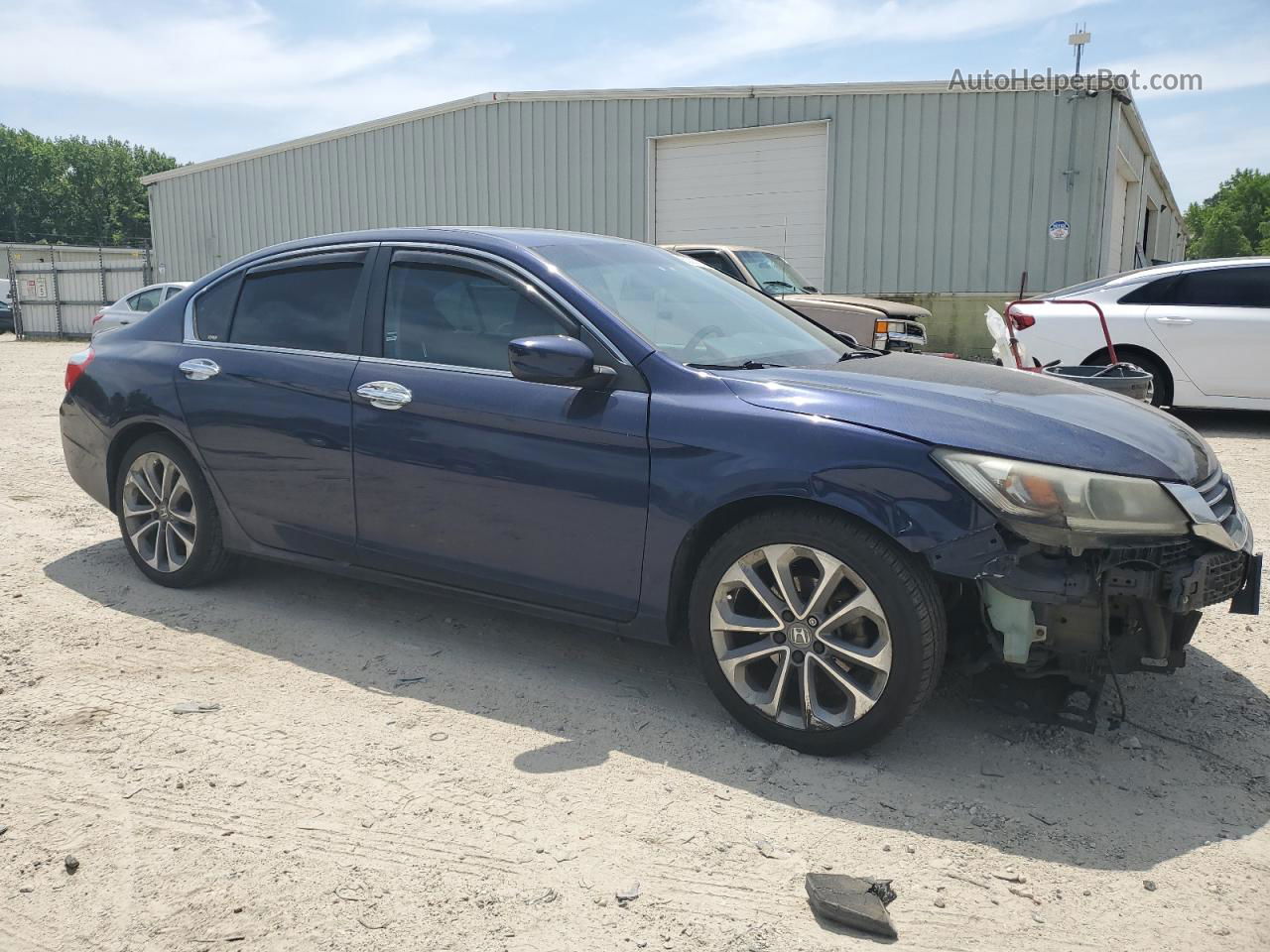 2014 Honda Accord Sport Blue vin: 1HGCR2F5XEA182116