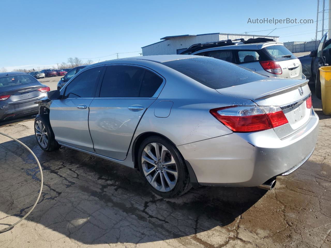 2014 Honda Accord Sport Silver vin: 1HGCR2F5XEA183556