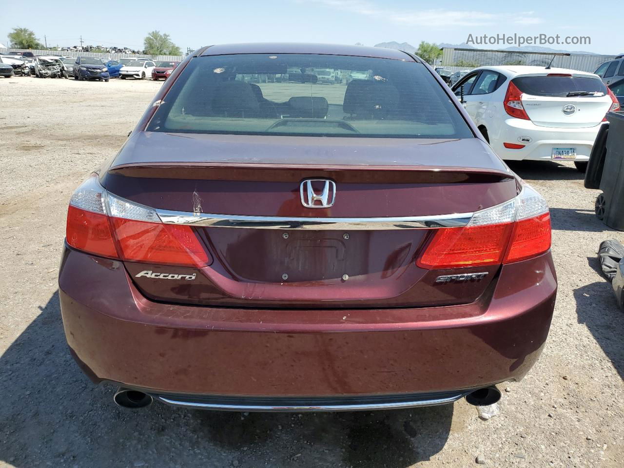 2014 Honda Accord Sport Maroon vin: 1HGCR2F5XEA203045