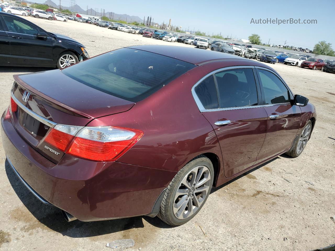 2014 Honda Accord Sport Maroon vin: 1HGCR2F5XEA203045