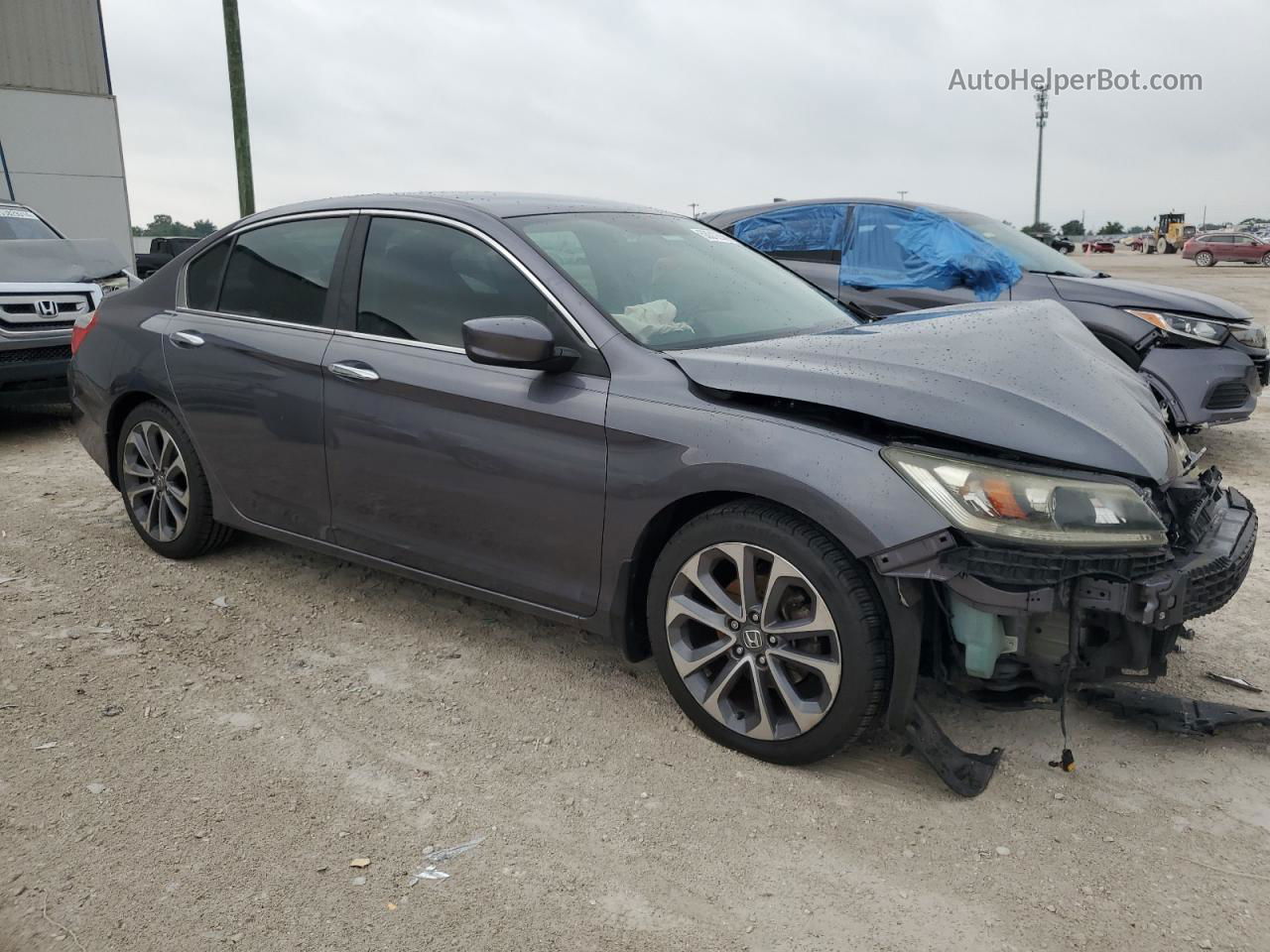 2014 Honda Accord Sport Gray vin: 1HGCR2F5XEA223358