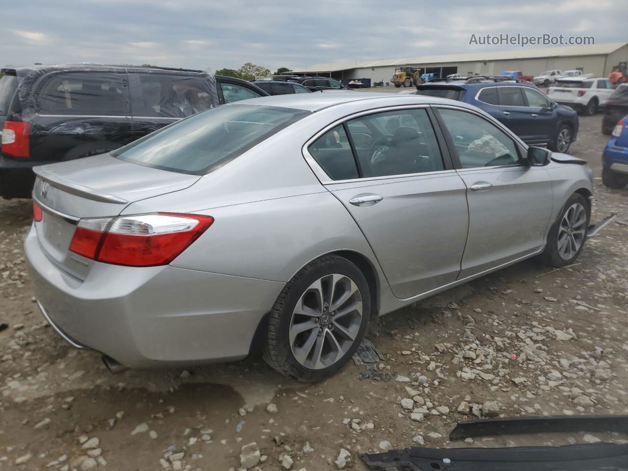 2014 Honda Accord Sport Серебряный vin: 1HGCR2F5XEA243903