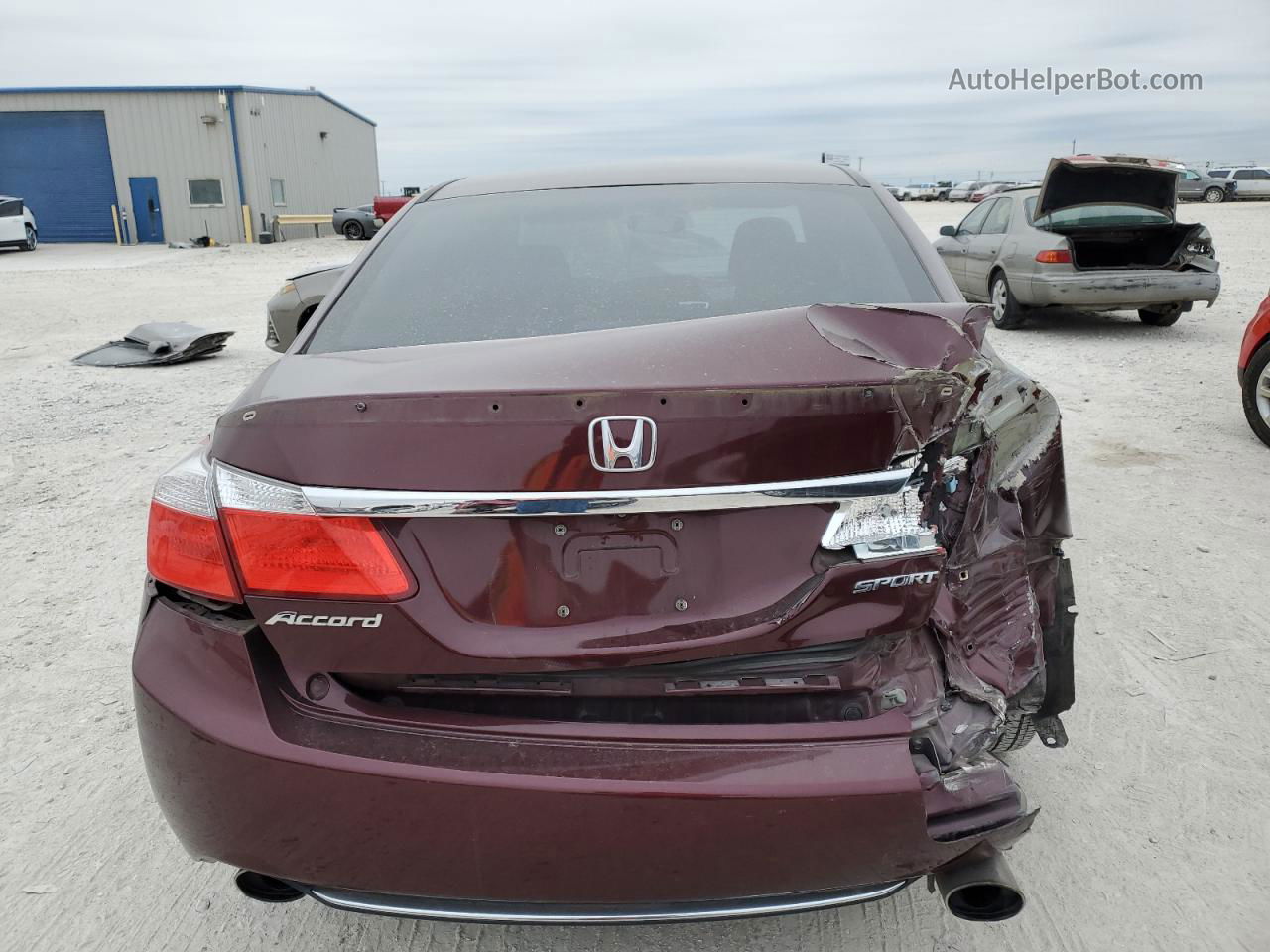 2014 Honda Accord Sport Burgundy vin: 1HGCR2F5XEA277761