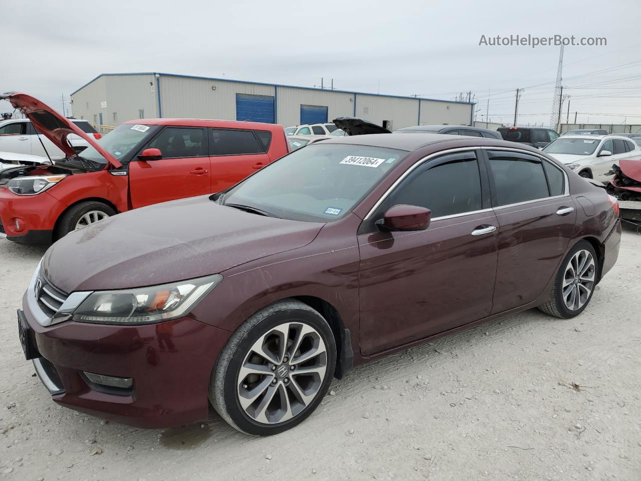 2014 Honda Accord Sport Burgundy vin: 1HGCR2F5XEA277761