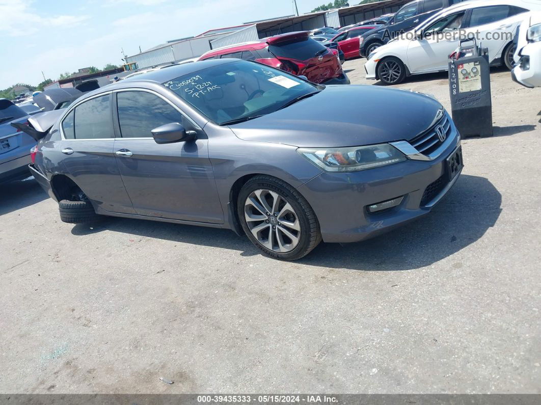 2015 Honda Accord Sport Gray vin: 1HGCR2F5XFA066867