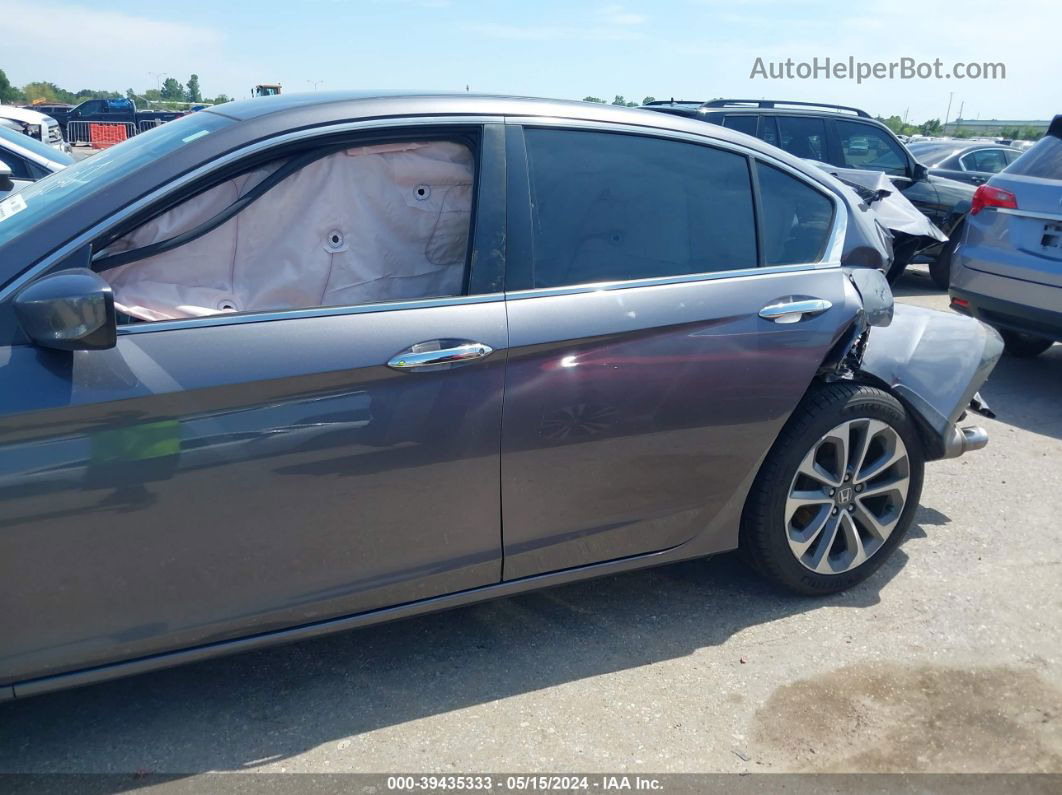 2015 Honda Accord Sport Gray vin: 1HGCR2F5XFA066867