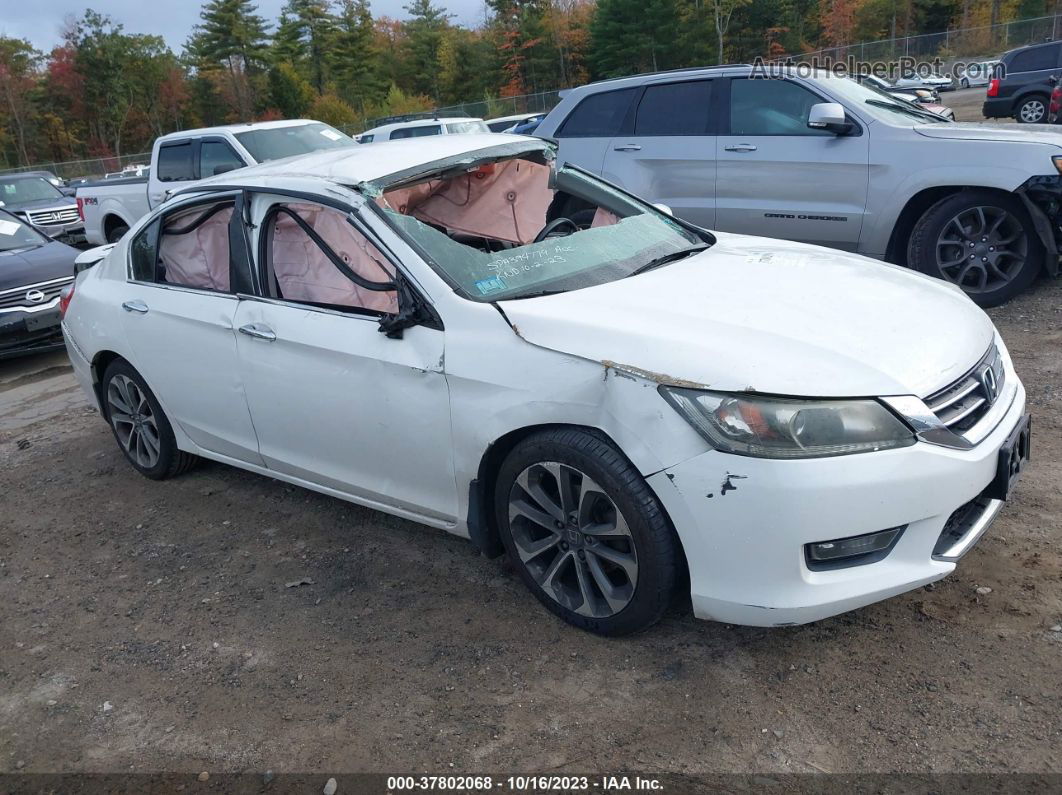 2015 Honda Accord Sport White vin: 1HGCR2F5XFA151644