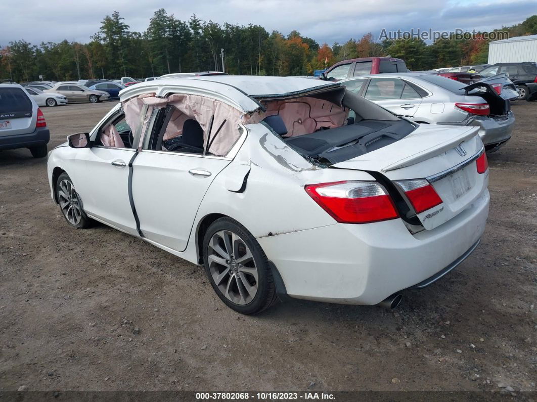 2015 Honda Accord Sport White vin: 1HGCR2F5XFA151644