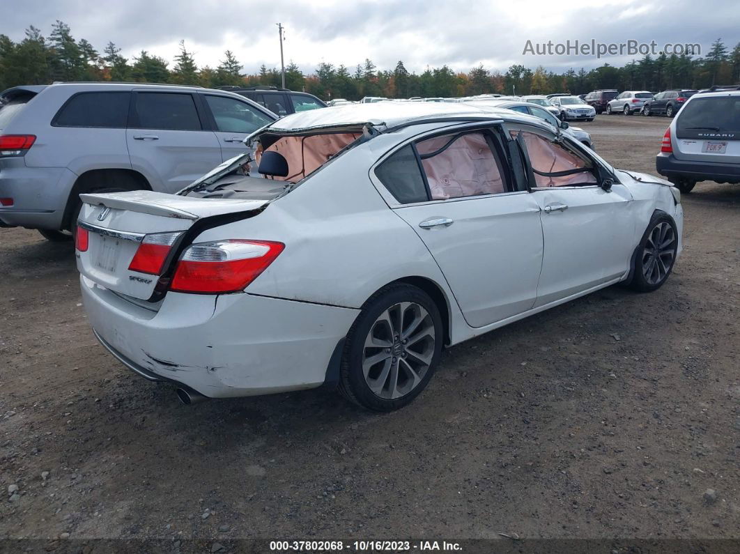 2015 Honda Accord Sport White vin: 1HGCR2F5XFA151644