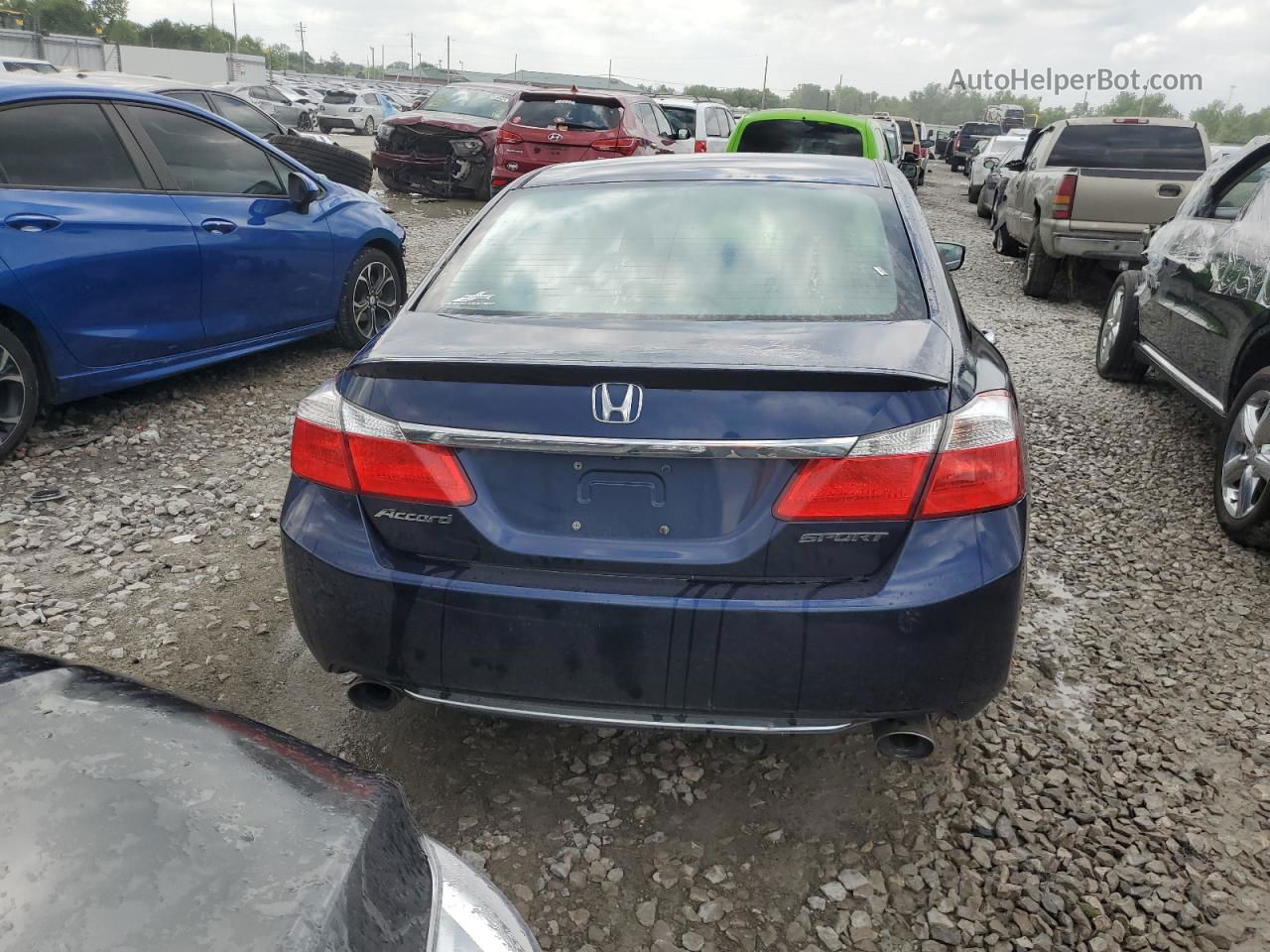 2015 Honda Accord Sport Blue vin: 1HGCR2F5XFA224320