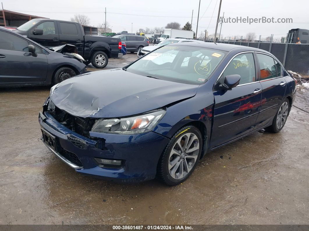 2015 Honda Accord Sport Blue vin: 1HGCR2F5XFA262257