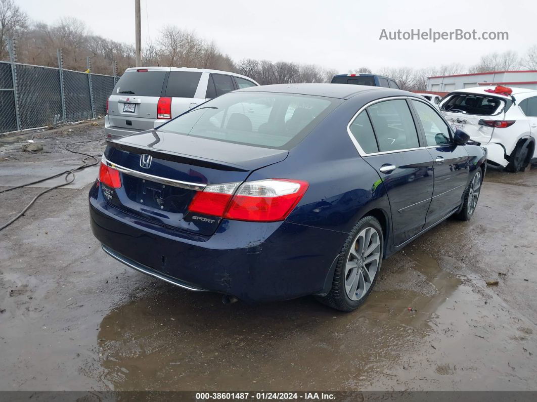 2015 Honda Accord Sport Blue vin: 1HGCR2F5XFA262257