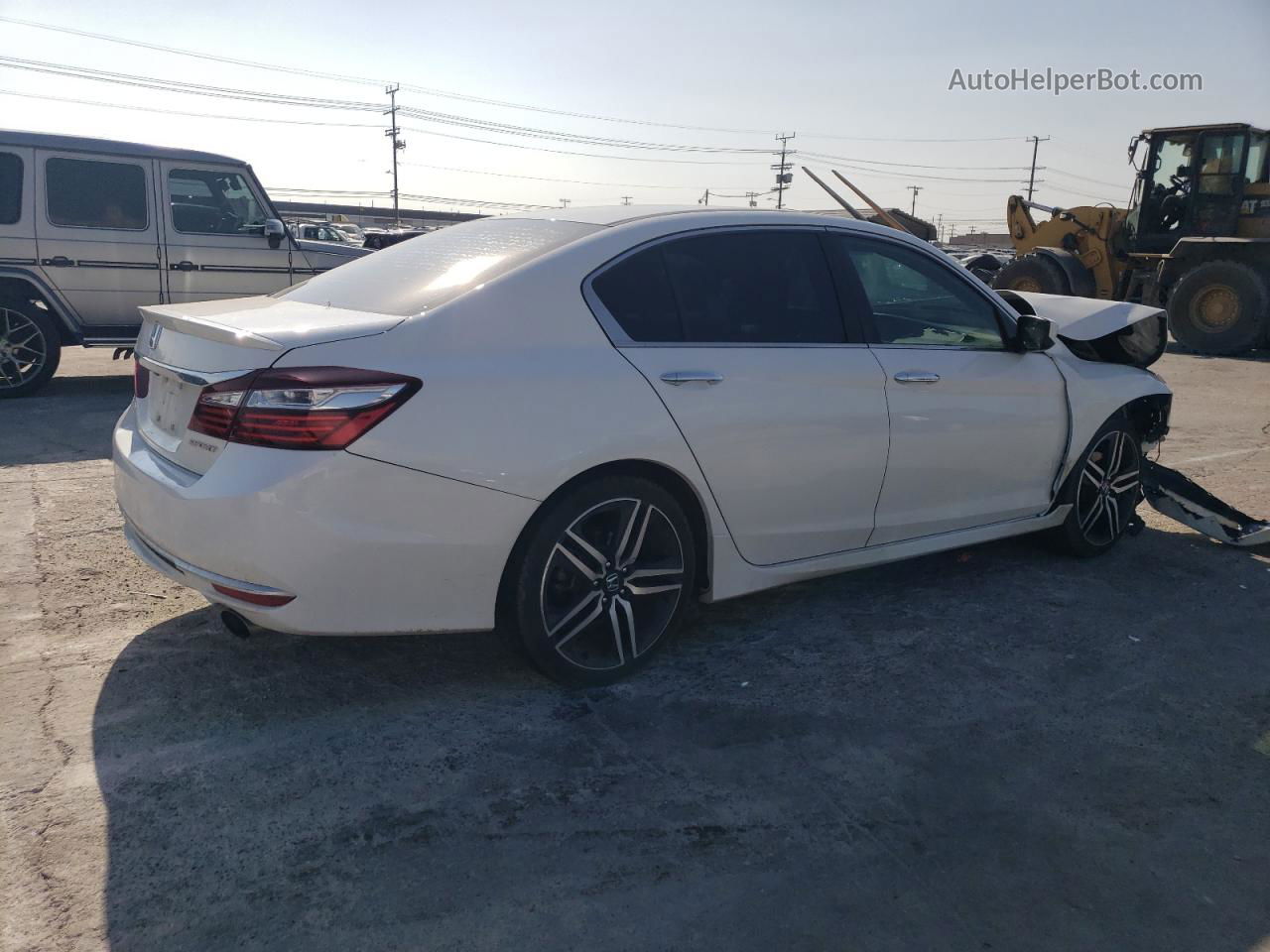 2016 Honda Accord Sport White vin: 1HGCR2F5XGA022160