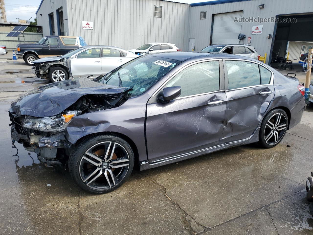 2016 Honda Accord Sport Gray vin: 1HGCR2F5XGA164718