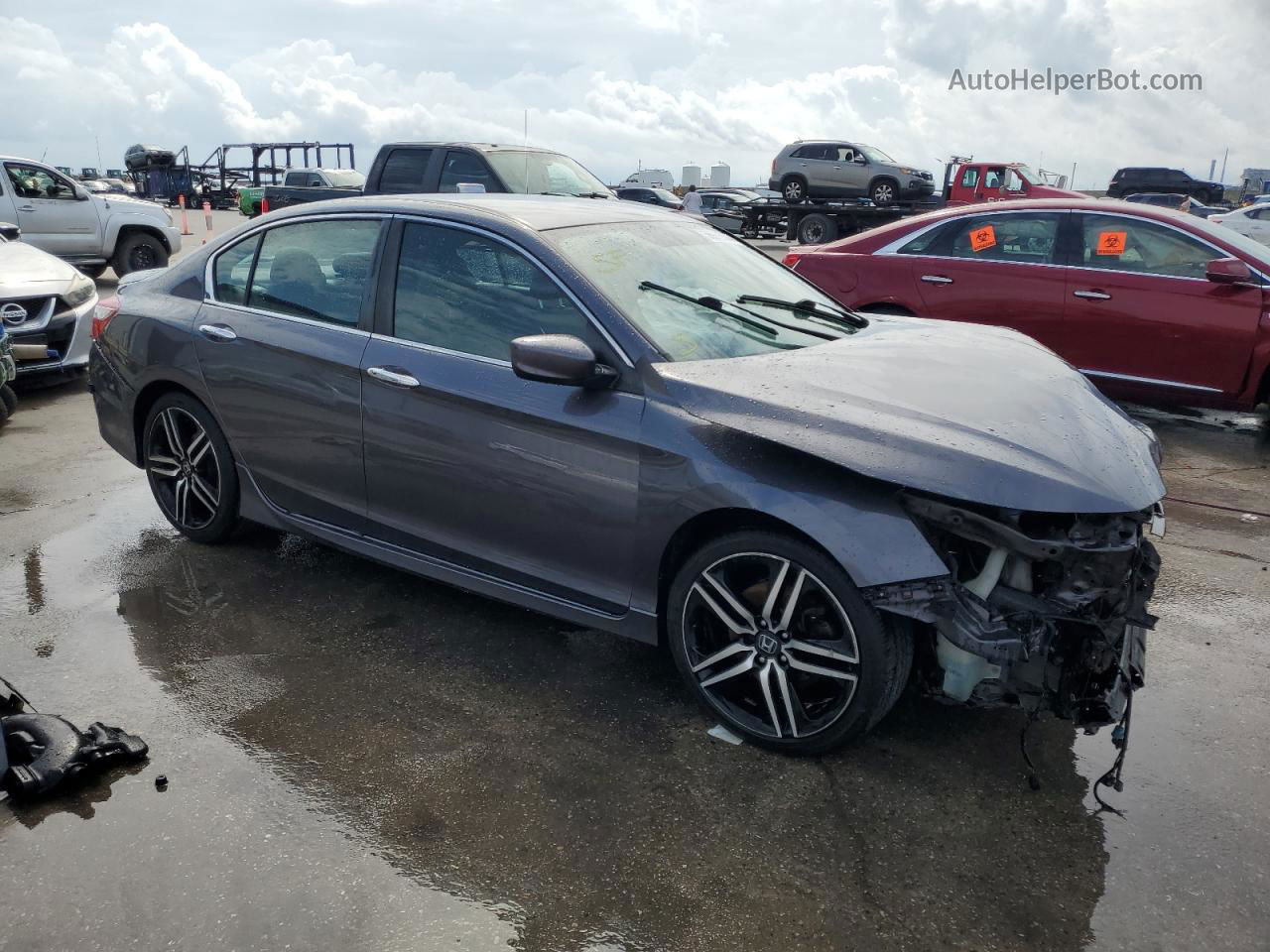 2016 Honda Accord Sport Gray vin: 1HGCR2F5XGA164718