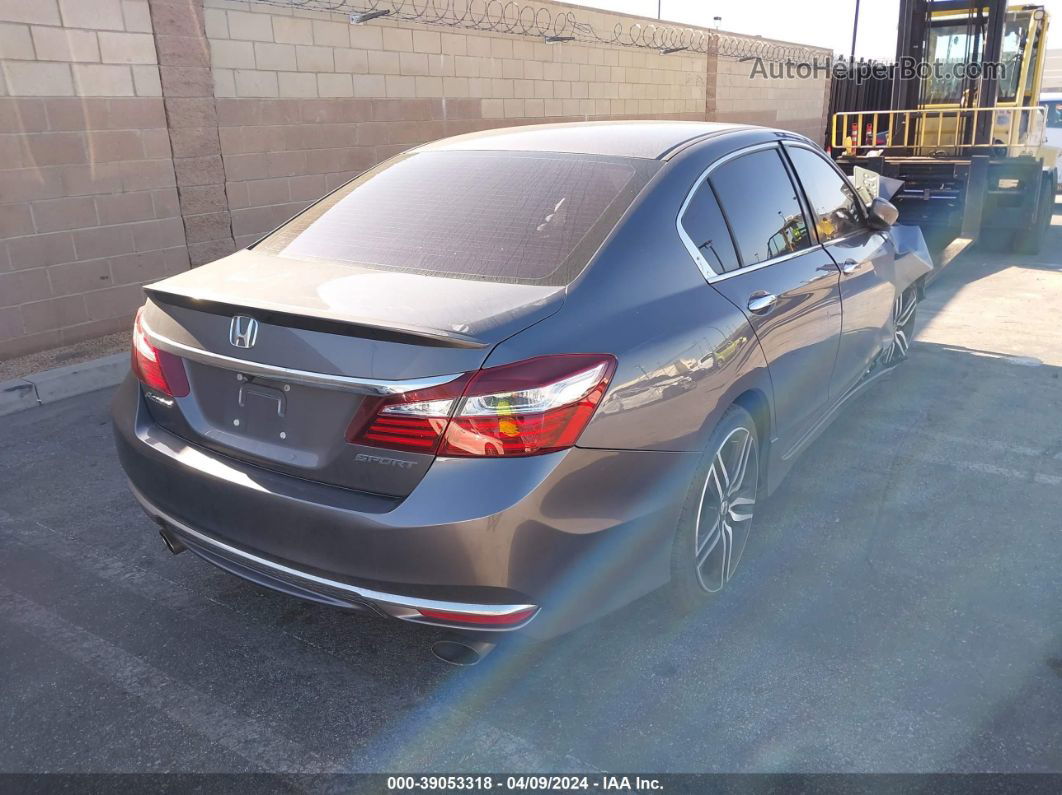 2016 Honda Accord Sport Gray vin: 1HGCR2F5XGA239207