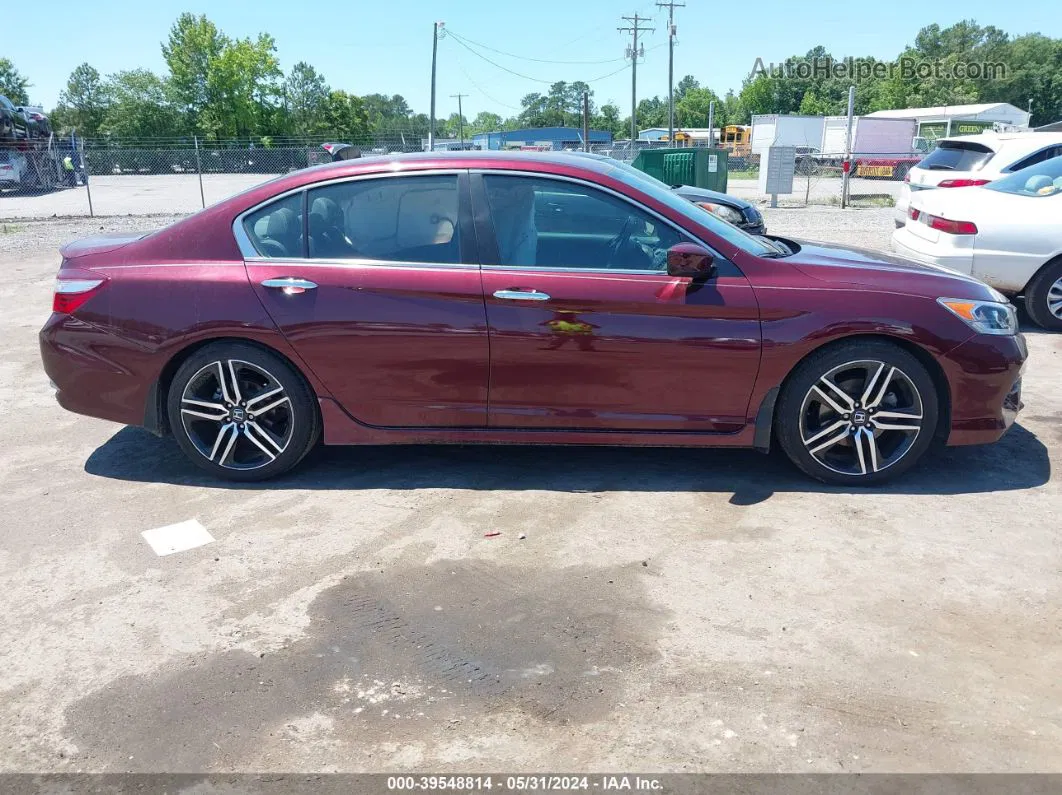 2017 Honda Accord Sport Burgundy vin: 1HGCR2F5XHA102012