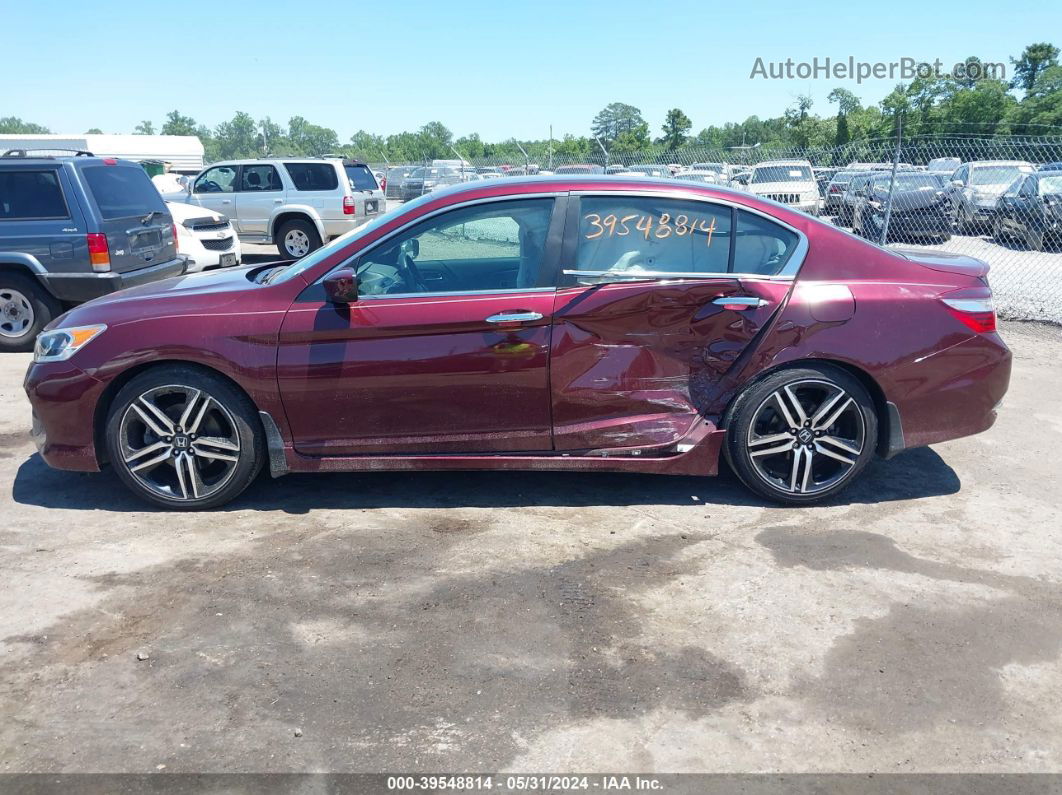 2017 Honda Accord Sport Burgundy vin: 1HGCR2F5XHA102012