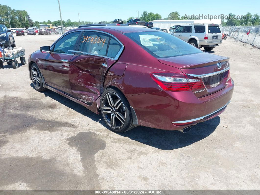 2017 Honda Accord Sport Burgundy vin: 1HGCR2F5XHA102012