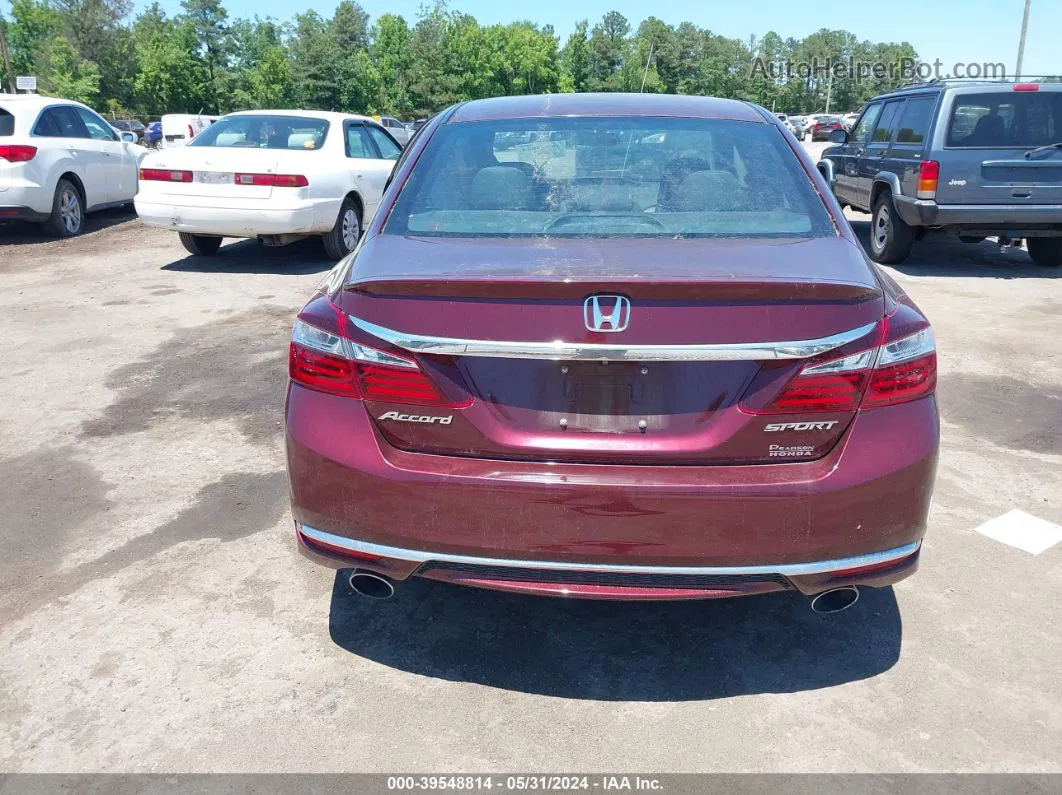 2017 Honda Accord Sport Burgundy vin: 1HGCR2F5XHA102012