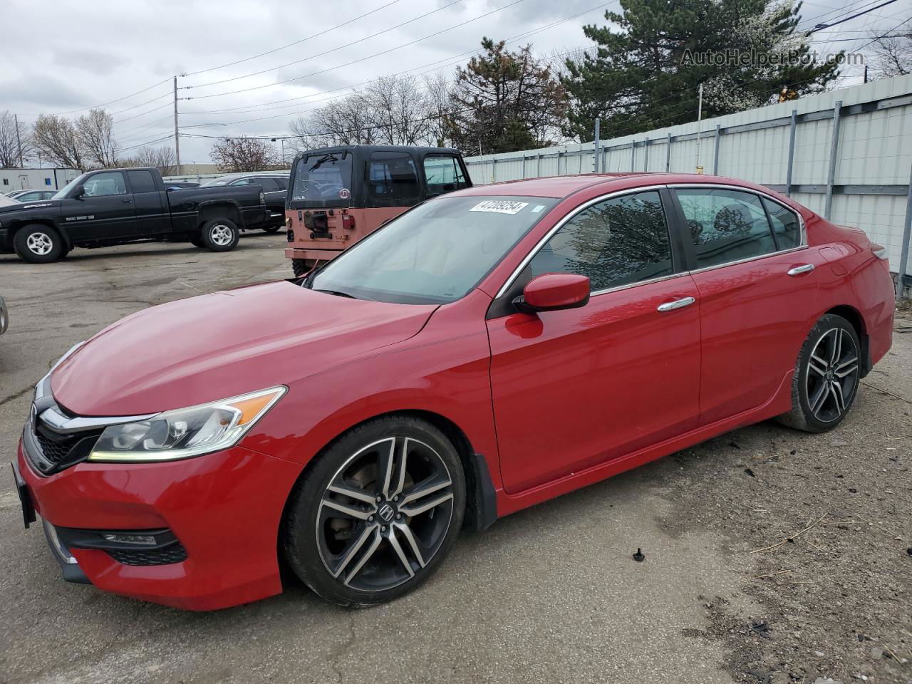 2016 Honda Accord Sport Red vin: 1HGCR2F60GA225714