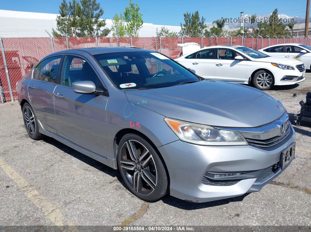 2017 Honda Accord Sport Silver vin: 1HGCR2F60HA026969