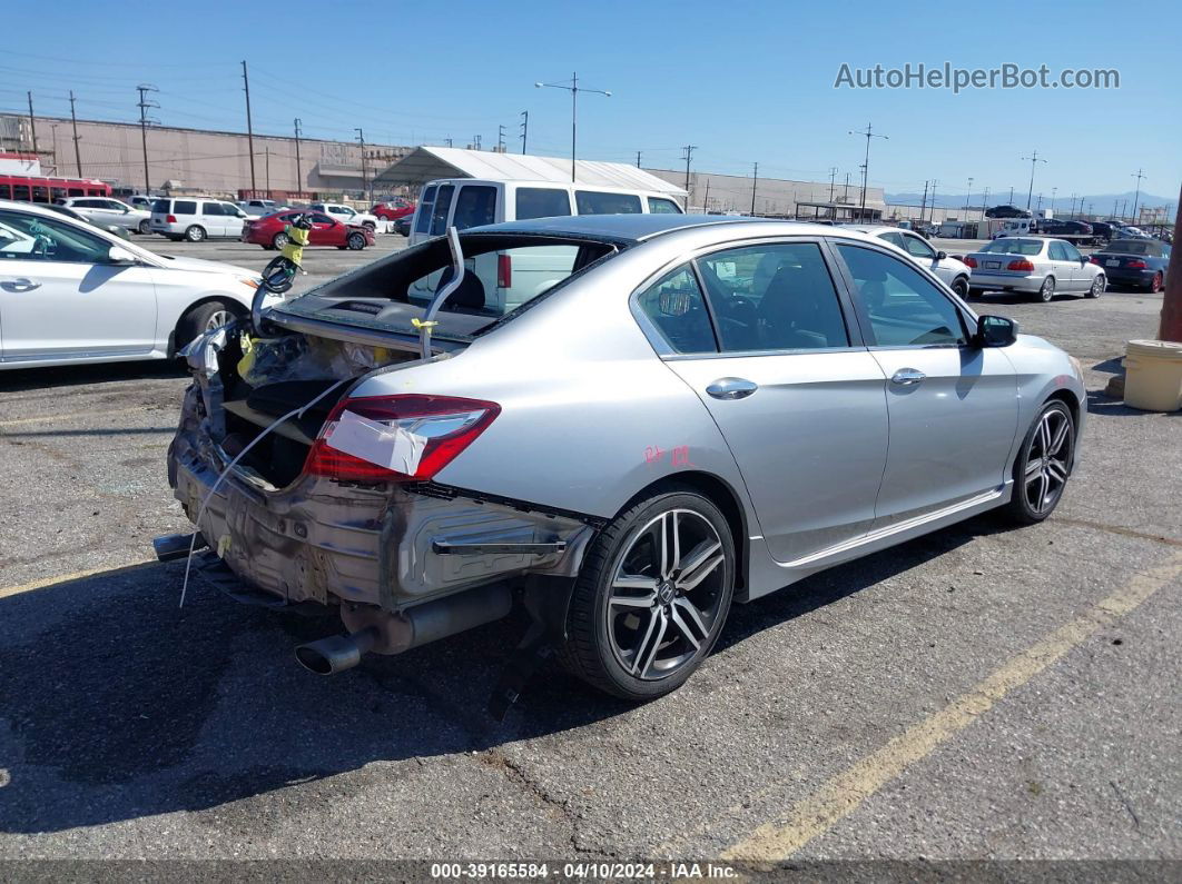 2017 Honda Accord Sport Серебряный vin: 1HGCR2F60HA026969