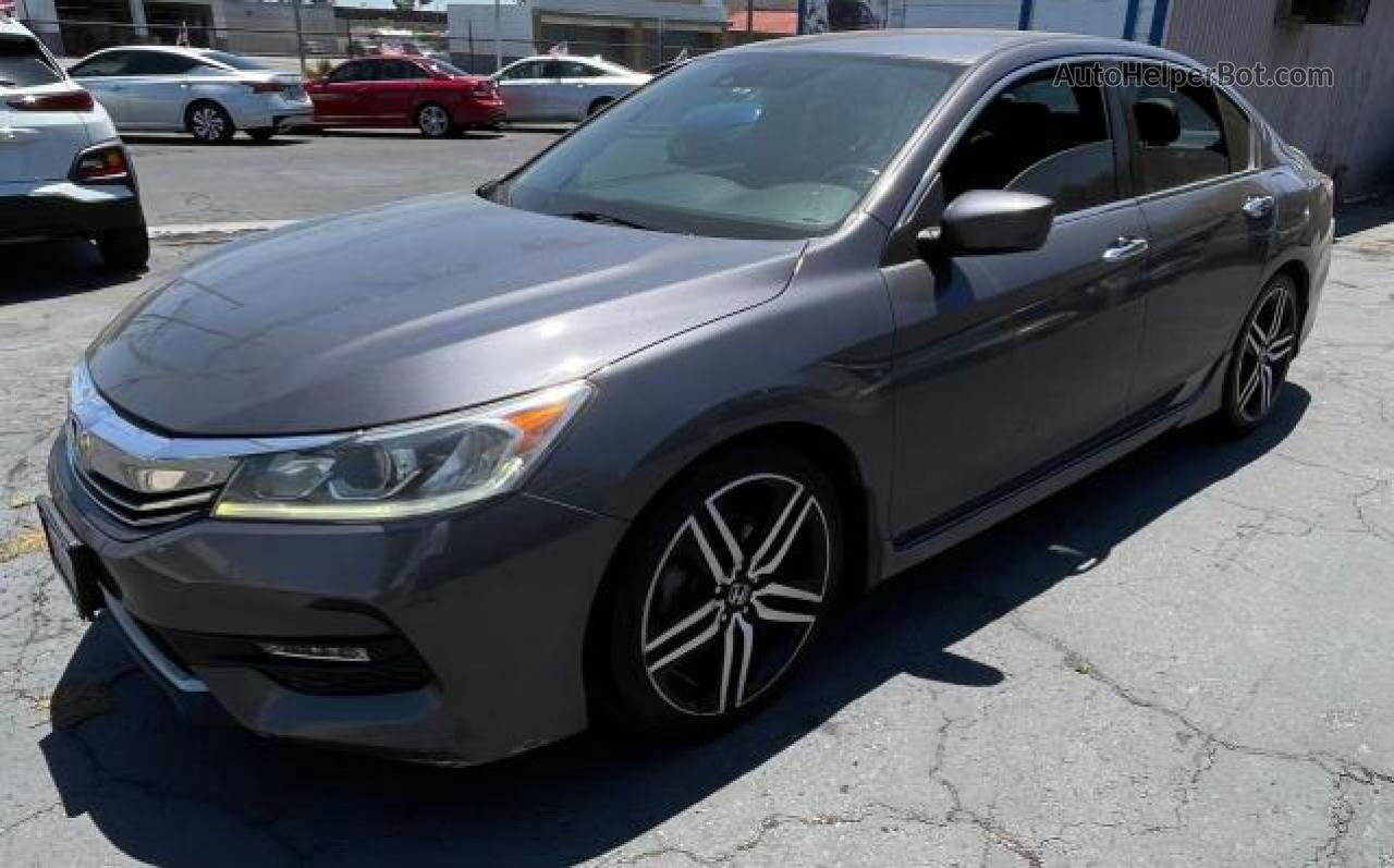 2016 Honda Accord Sport Серый vin: 1HGCR2F63GA221267