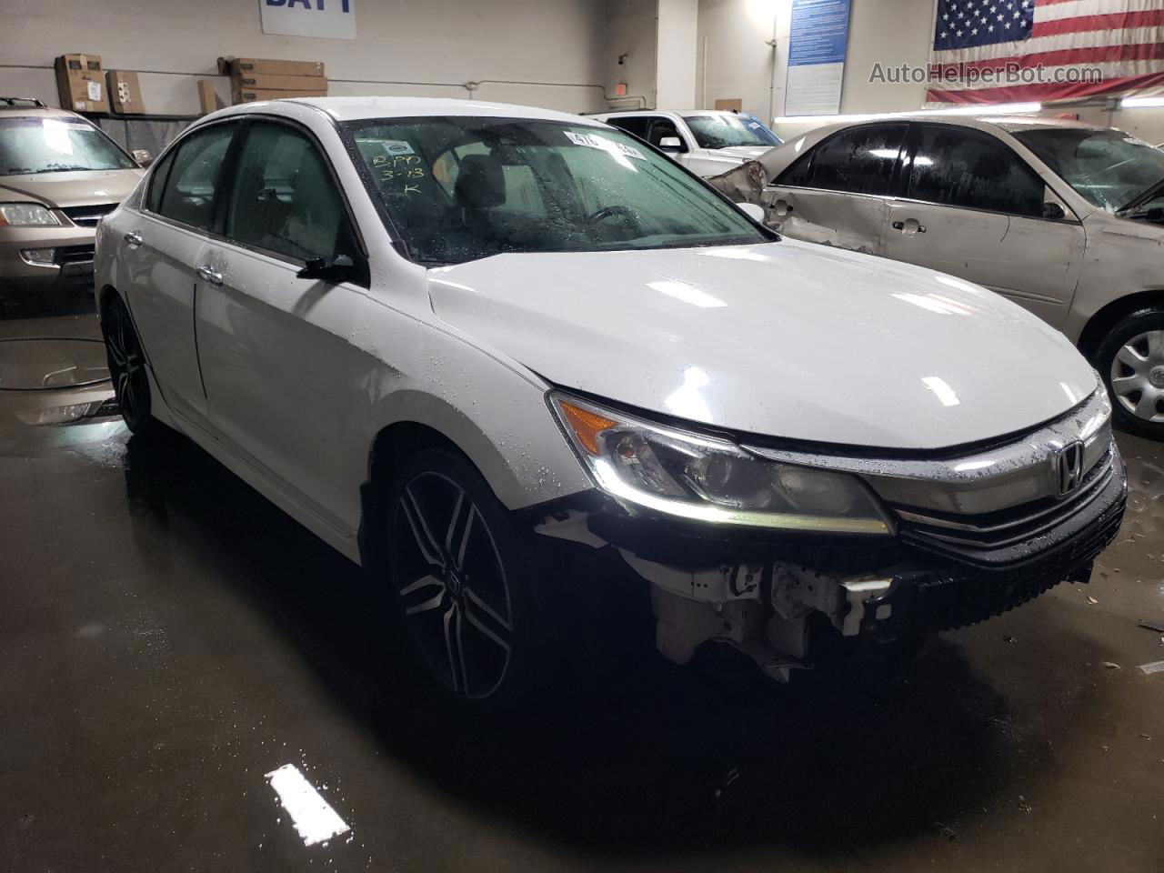 2017 Honda Accord Sport White vin: 1HGCR2F64HA011519