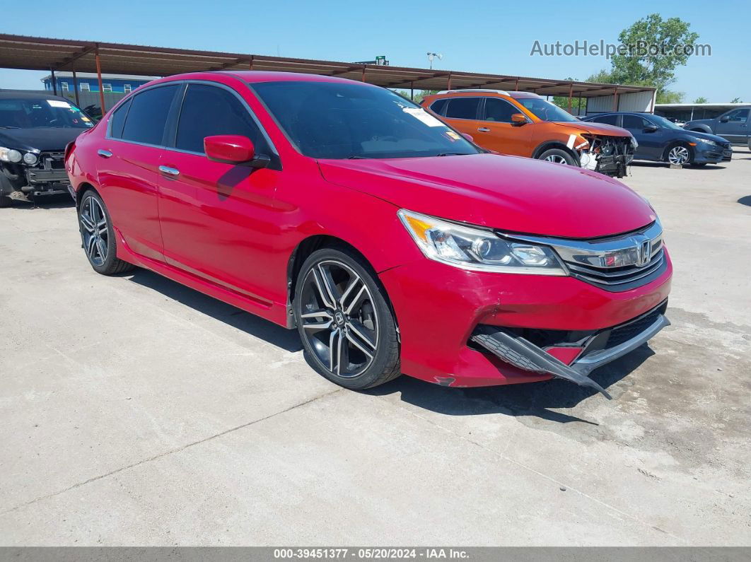 2016 Honda Accord Sport Red vin: 1HGCR2F65GA076412