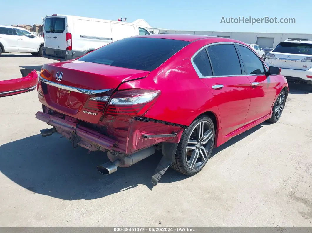 2016 Honda Accord Sport Red vin: 1HGCR2F65GA076412