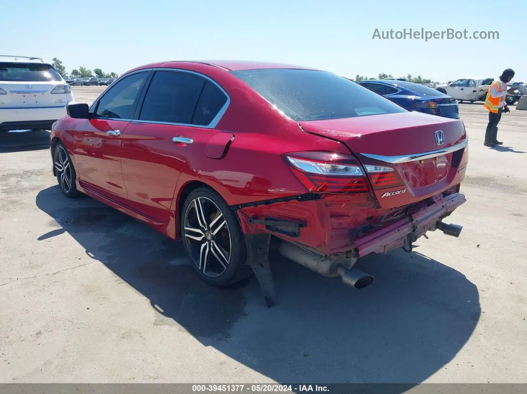 2016 Honda Accord Sport Red vin: 1HGCR2F65GA076412