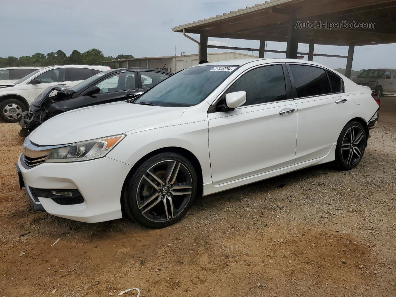 2017 Honda Accord Sport White vin: 1HGCR2F66HA023459