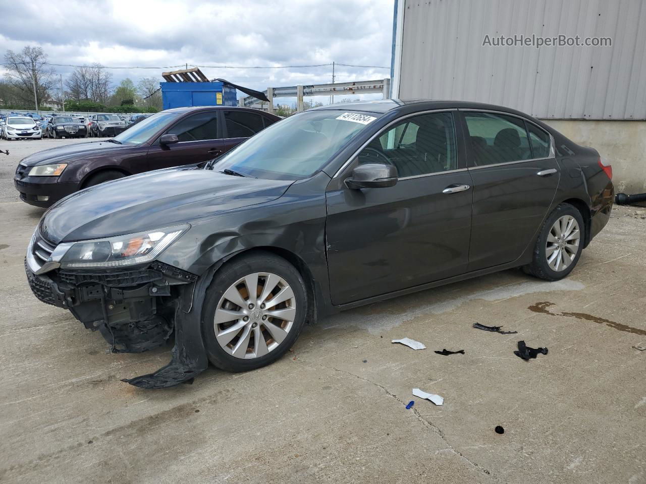 2014 Honda Accord Ex Gray vin: 1HGCR2F70EA092054