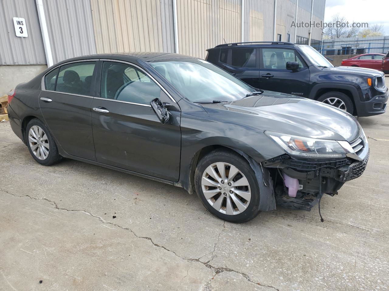 2014 Honda Accord Ex Gray vin: 1HGCR2F70EA092054