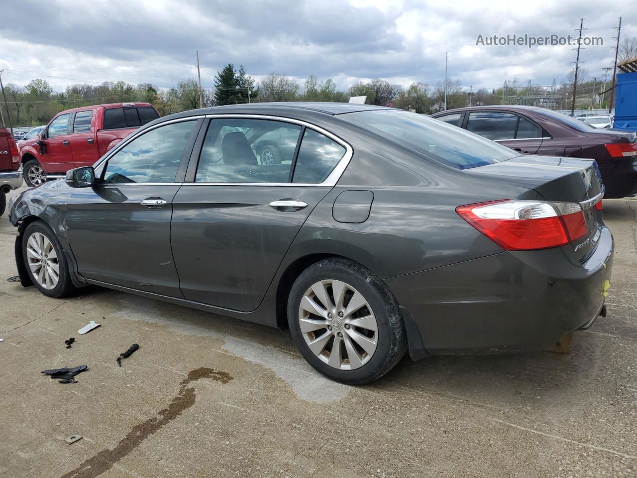 2014 Honda Accord Ex Gray vin: 1HGCR2F70EA092054