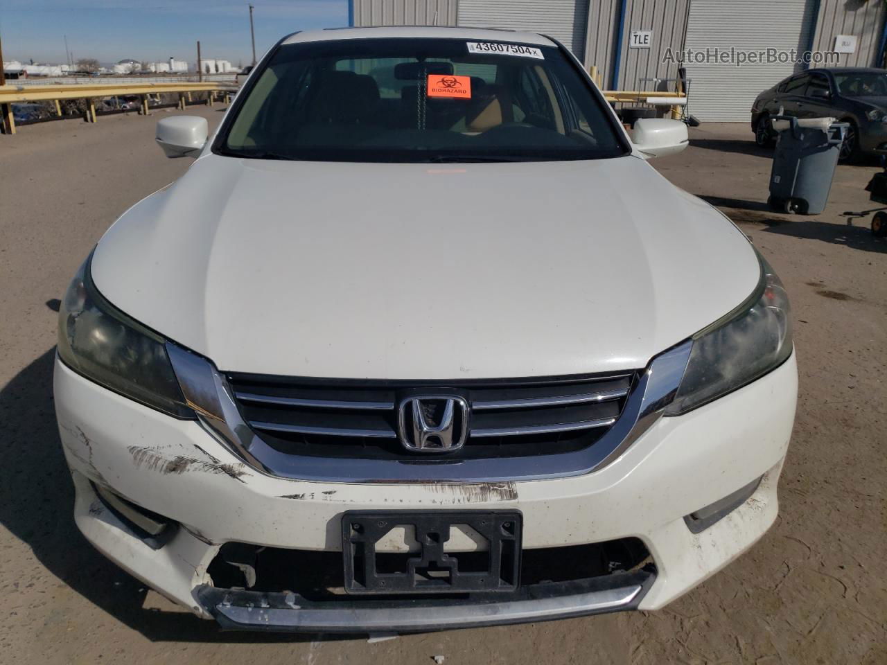 2014 Honda Accord Ex White vin: 1HGCR2F70EA128857