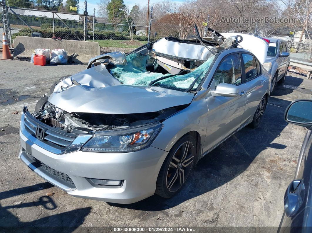 2014 Honda Accord Ex Silver vin: 1HGCR2F70EA166718