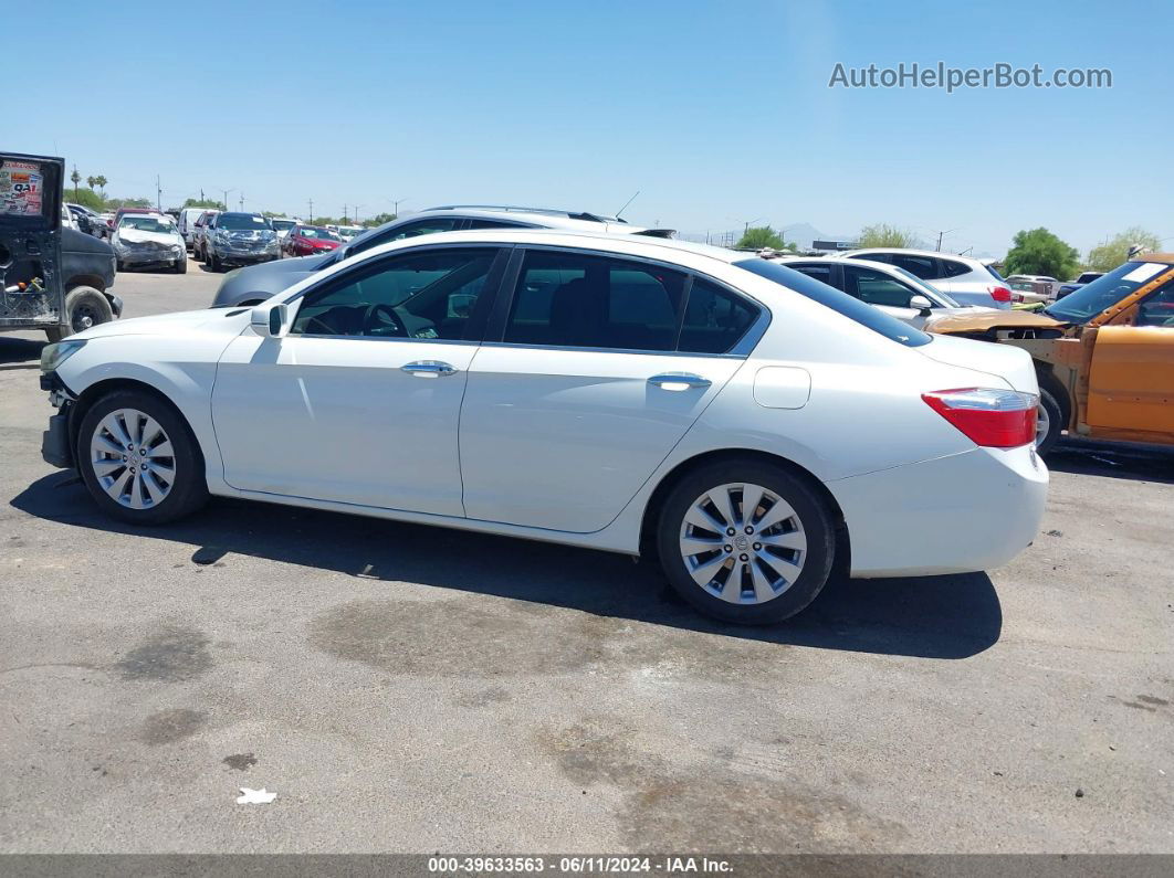 2014 Honda Accord Ex White vin: 1HGCR2F70EA239666