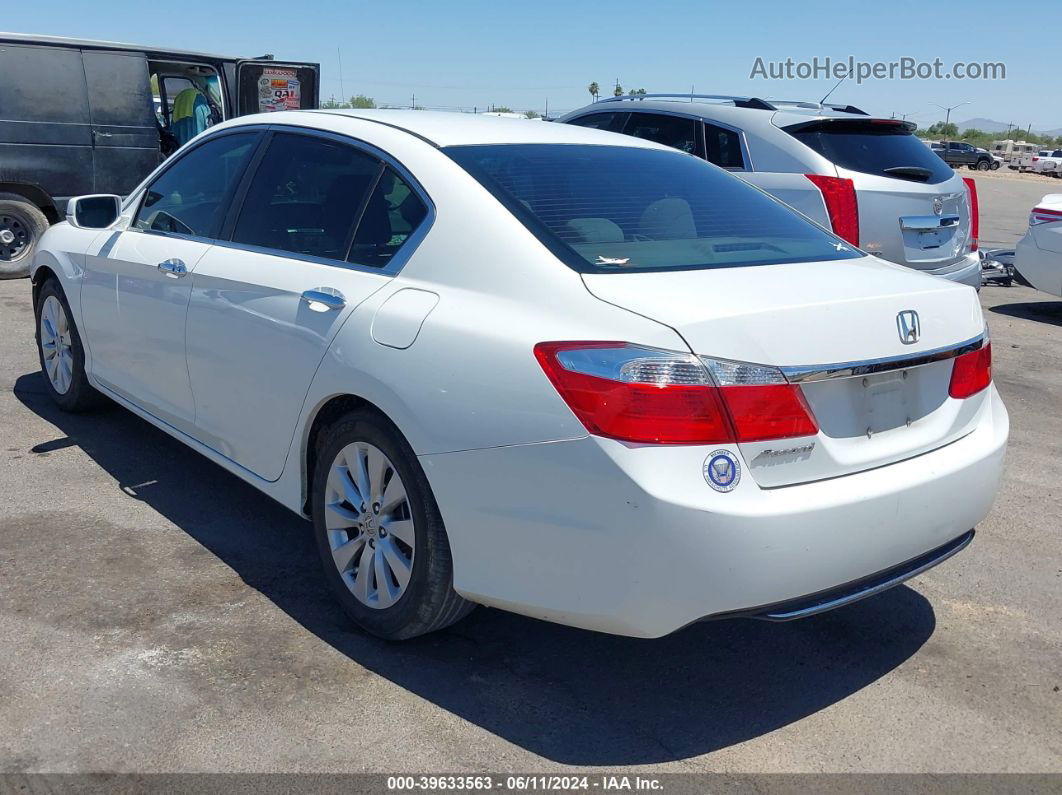 2014 Honda Accord Ex White vin: 1HGCR2F70EA239666