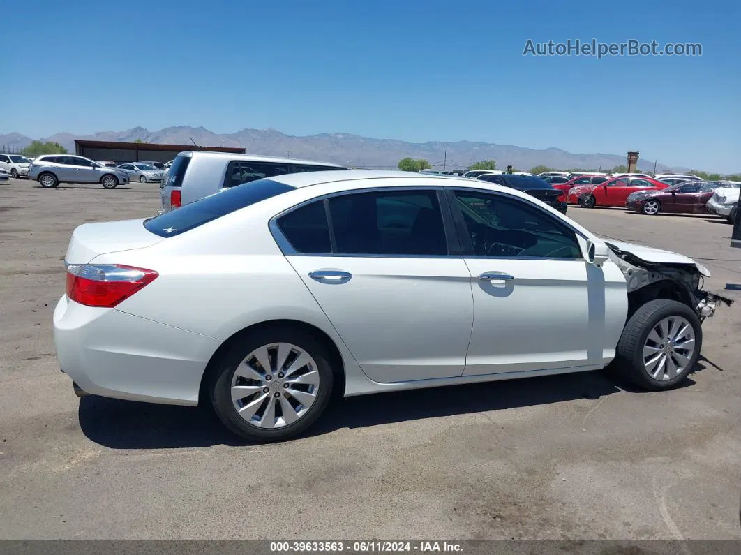 2014 Honda Accord Ex White vin: 1HGCR2F70EA239666